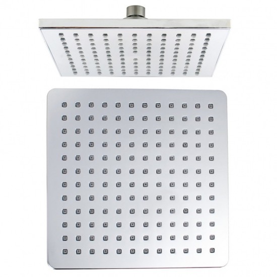 200mm 8 inch ABS Square Chrome Rainfall Shower Head 